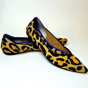 Rothy’s The Point  Big Cat ~ Size W7 ~ Leopard Print